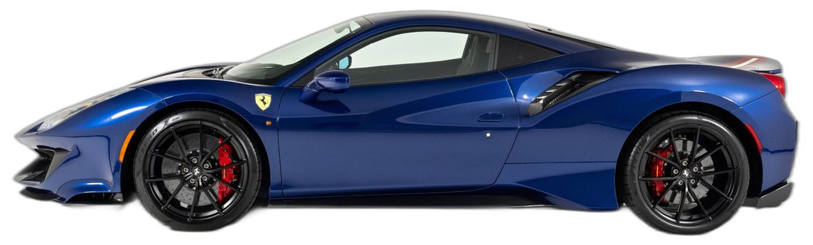 Blue Ferrari 488 Pista